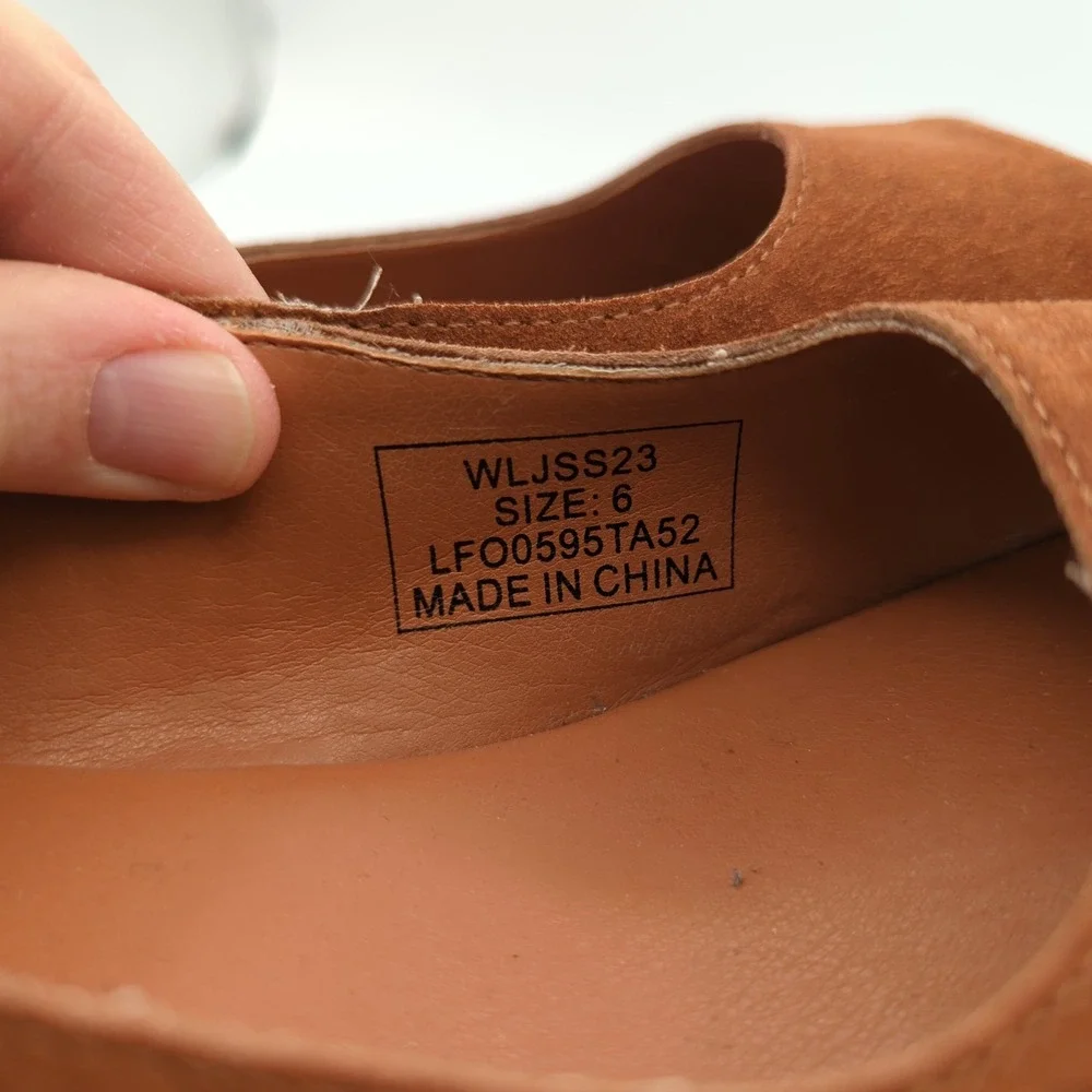 Barbour Nadia Women's Brown‎ Suede Espadrille Wedge Slingback Sandals US 8 UK 6